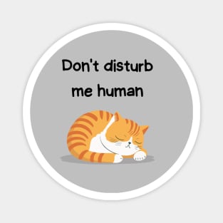 Sleeping Affirmation - Don't disturb me human | Cat Lover Gift | Law of Attraction | Positive Affirmation | Self Love Magnet